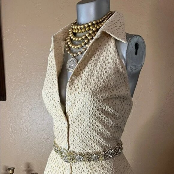 Elegant Gold and Silver Beaded Belt.OS